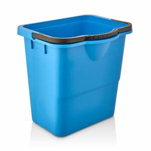 Professional blue rectangular 25 litre cleaning bucket with heavy duty handle