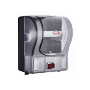 Professional wall mounted translucent smoke gray automatic paper towel dispenser