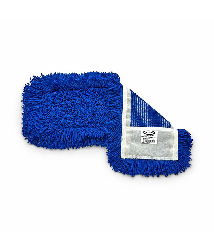 Professional chain-stitched orlon mop for commercial floor cleaning operations