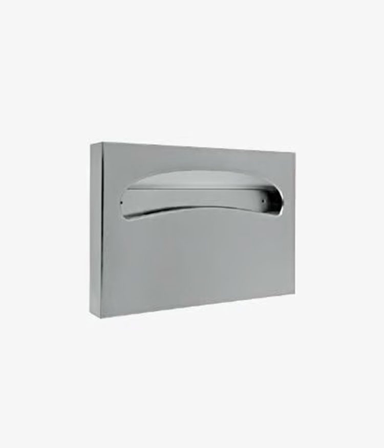 Professional chrome wall mounted toilet seat cover dispenser for commercial restrooms