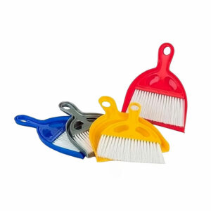 Professional colorful mini handy table dustpan and nested hand brush sets in red yellow blue and gray