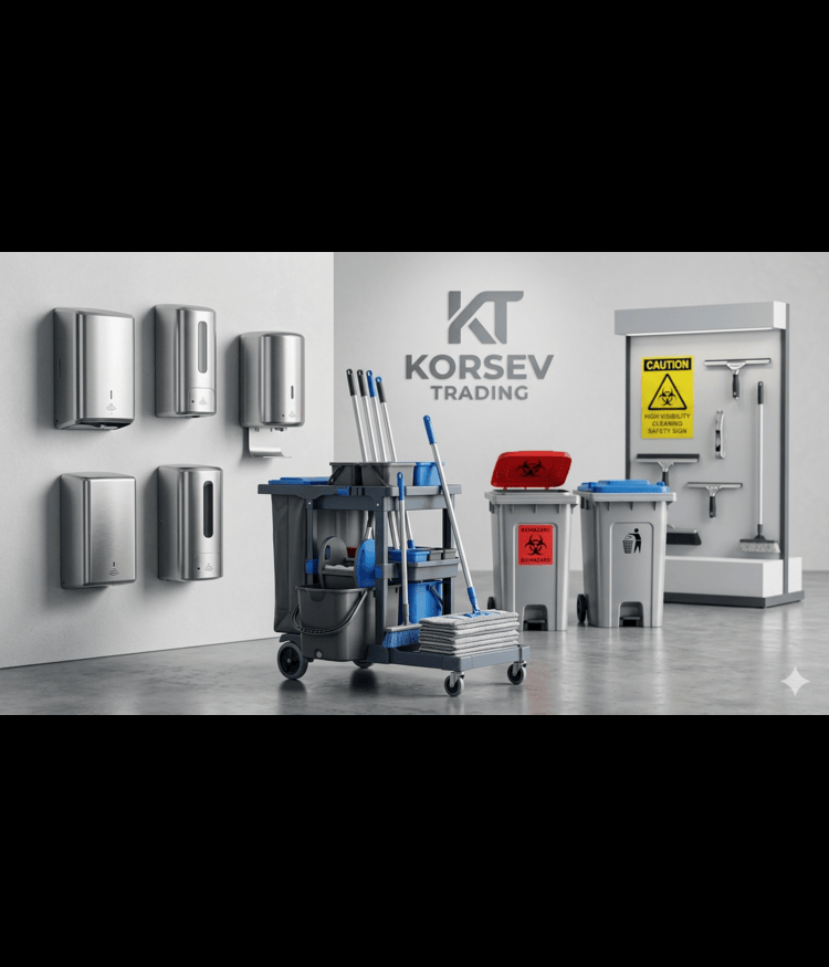 Korsev Trading Wholesale Stainless Steel Dispensers and Professional Janitorial Equipment Export