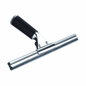Professional metal window squeegee for commercial glass cleaning operations