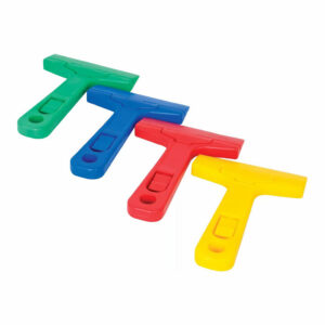 Professional plastic window squeegee for commercial glass cleaning operations