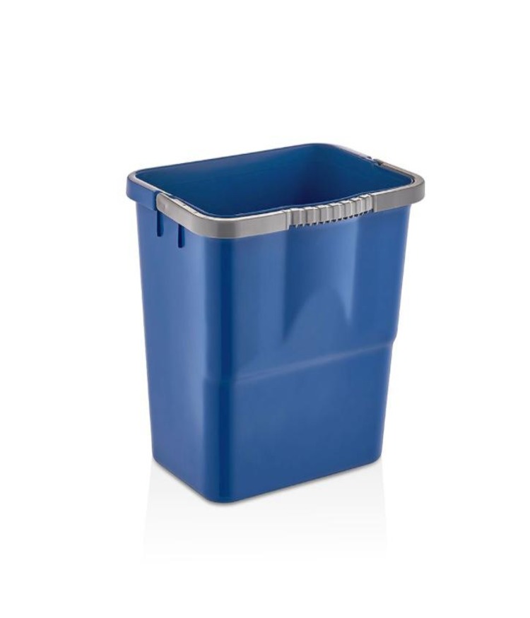 Professional blue rectangular 25 litre cleaning bucket with heavy duty handle