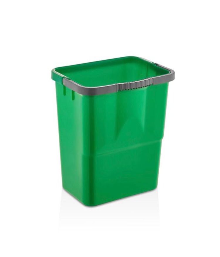 Professional green rectangular 25 litre cleaning bucket with heavy duty handle