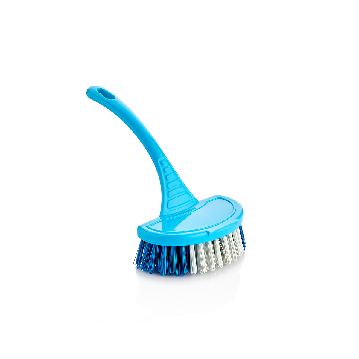 Blue professional toilet cleaning brush for commercial bathroom and restroom cleaning operations