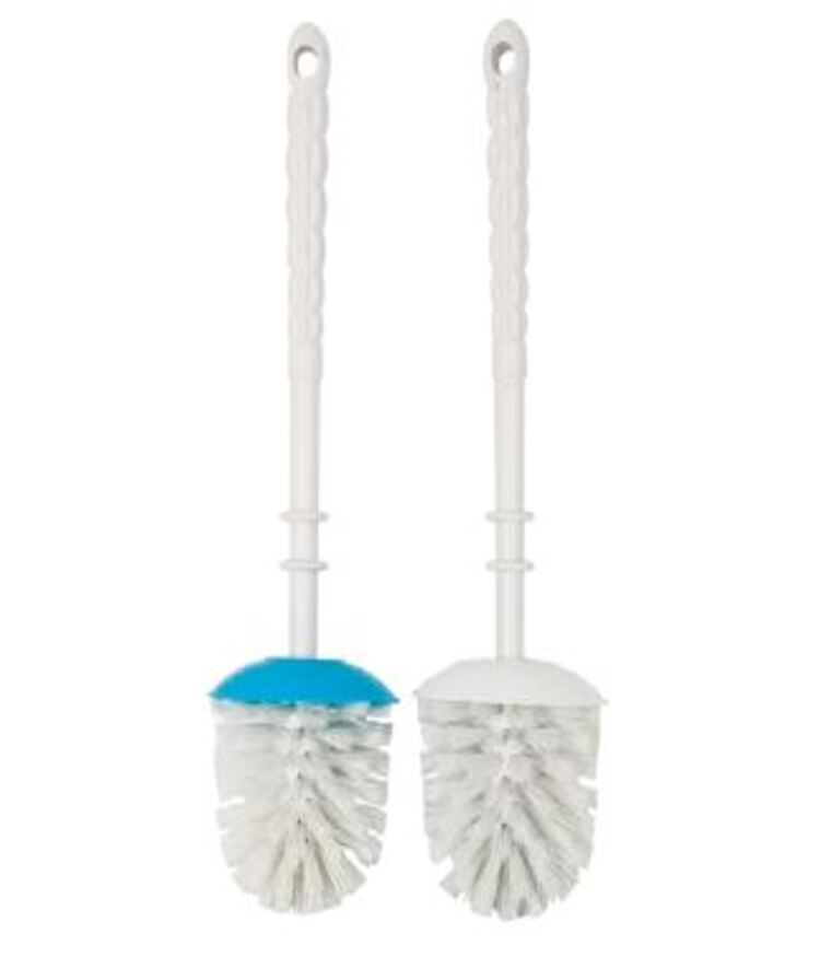 Professional toilet cleaning brush set for commercial restroom hygiene and bathroom cleaning operations