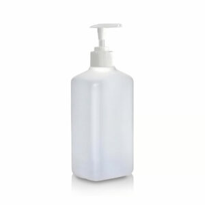 Professional clear translucent plastic refillable soap pump bottle with white dispenser head