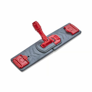 Professional gray and red flat mop Siena pad holder frame with mechanical locking clips