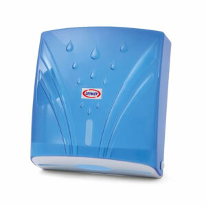 Professional blue wall mounted Z fold paper towel dispenser for commercial restrooms