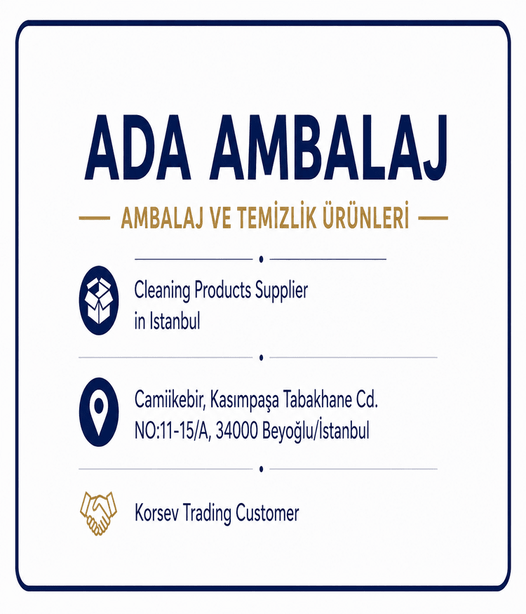 ADA Ambalaj Packaging and Cleaning Products Supplier – Korsev Trading Customer Reference, Istanbul, Türkiye